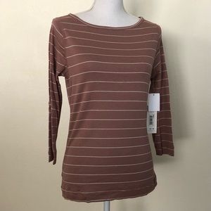 three dots Striped Top (L) | NWT